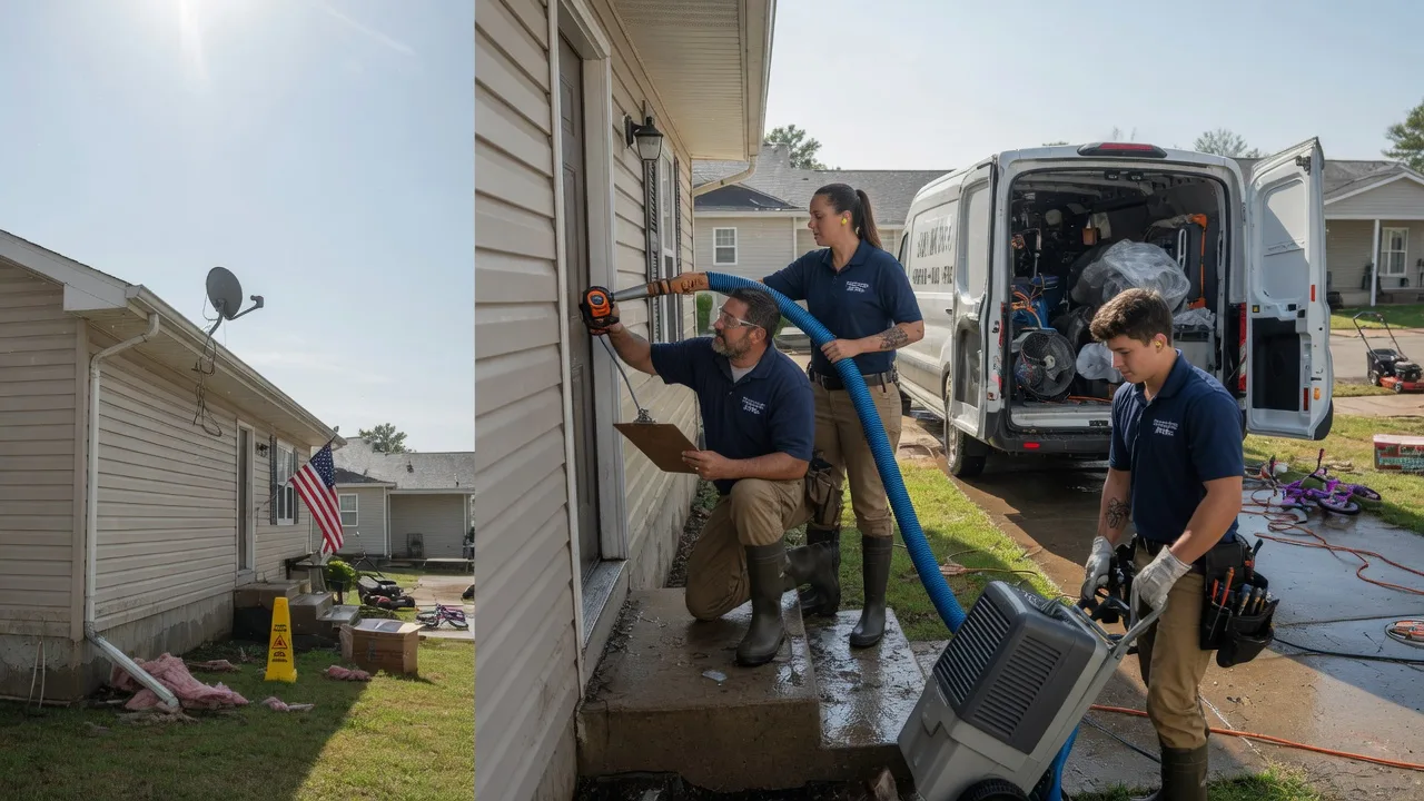 Ceiling Water Damage Restoration in Burns, KS near me